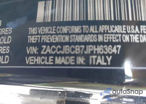 2018 Jeep Renegade Trailhawk 4X4 z USA, uszkodzony, nr VIN ZACCJBCB7JPH63647